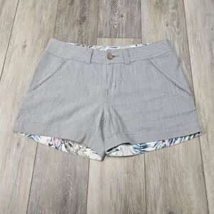 AMK Jackson Hole Grey Chino Shorts Women's 4 Bohemian Classic Resortwear Summer